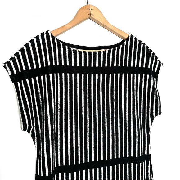 Marimekko For Target | Black White Stripe Short Sleeve Swim Coverup Dress Size S - Picture 3 of 10